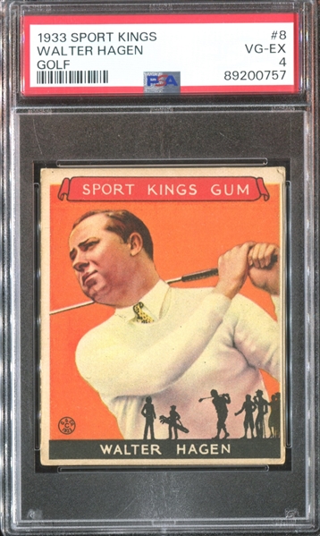 1933 Goudey Sport Kings #8 Walter Hagen Golf PSA4 VG-EX