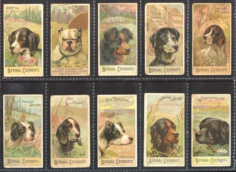 N375 H. Ellis Breeds of Dogs Lot of (10) Cards