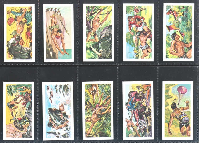 1967 Barratt & Co Ltd Tarzan Complete Set of (50) Cards