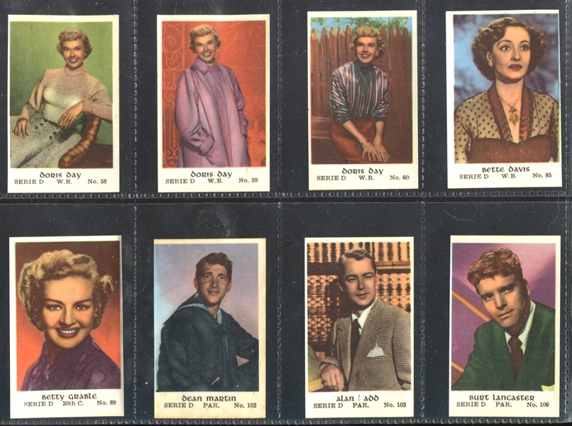 1953 Dutch Serie D Movie Stars Lot of (53) Different