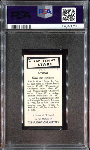 1959 Topflight Stars #11 Sugar Ray Robinson PSA9 Mint