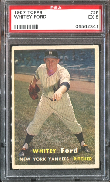 1957 Topps #25 Whitey Ford PSA5 EX