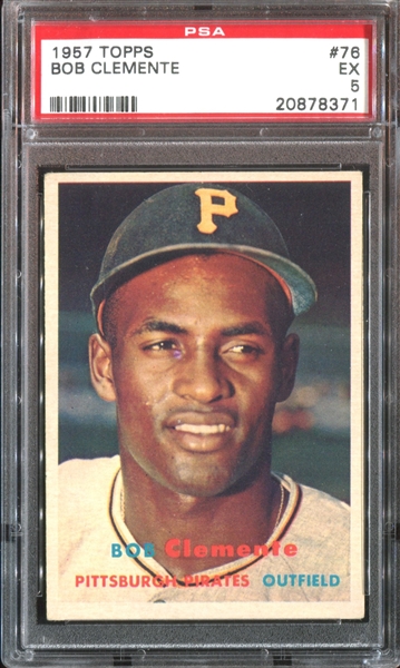 1957 Topps #76 Bob (Roberto) Clemente PSA5 EX