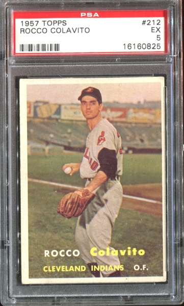 1957 Topps #212 Rocky Colavito PSA5 EX