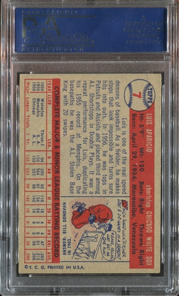 1957 Topps #7 Luis Aparicio PSA5 EX