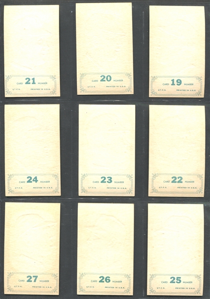 1965 Topps Embossed Complete Set of (72) Cards