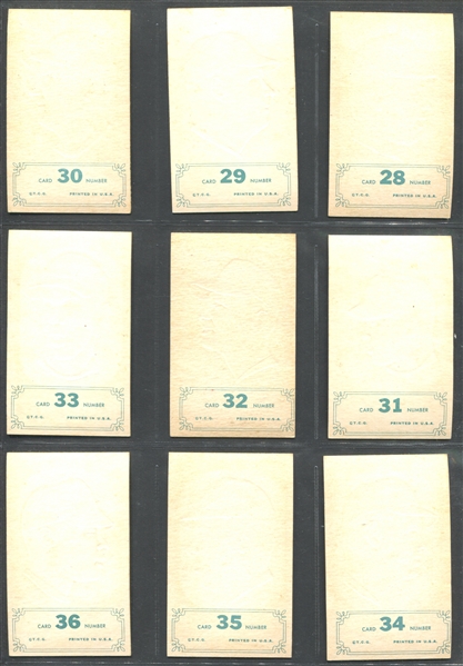 1965 Topps Embossed Complete Set of (72) Cards