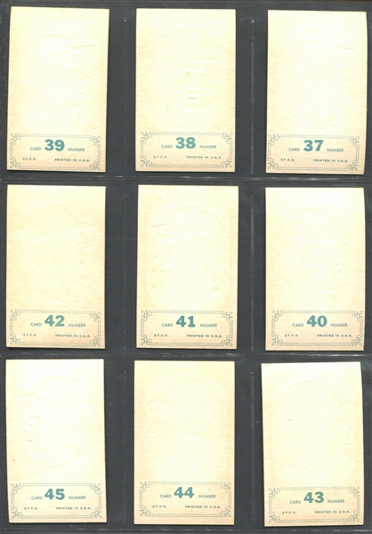 1965 Topps Embossed Complete Set of (72) Cards