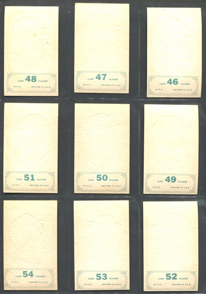 1965 Topps Embossed Complete Set of (72) Cards