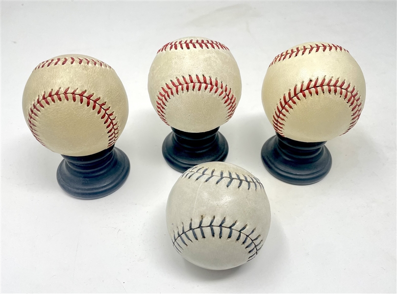 Lot of (4) Miniature Baseball Including Spalding Officals