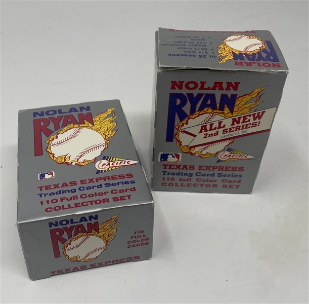 1990's Pacific Cards Nolan Ryan Complete Boxed Set Pair