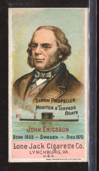 N365 Lone Jack Inventors John Ericsson High Grade Type Card