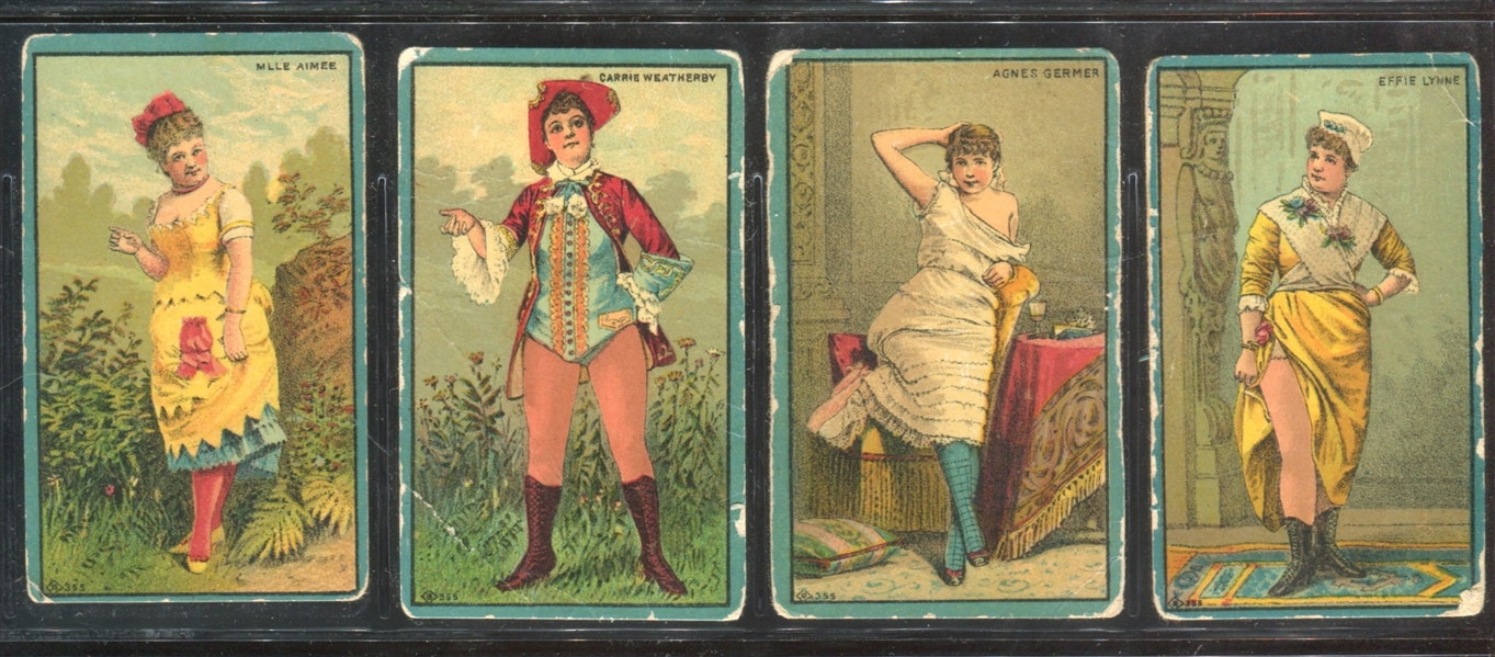 N489 Mexican Puffs Actresses Lot of (4) Cards