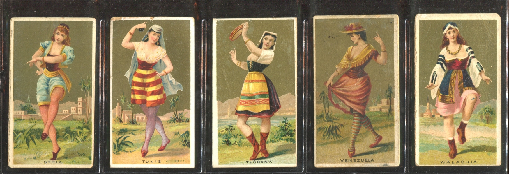 N185 Kimball Dancing Girls of the World Lot of (5) Cards