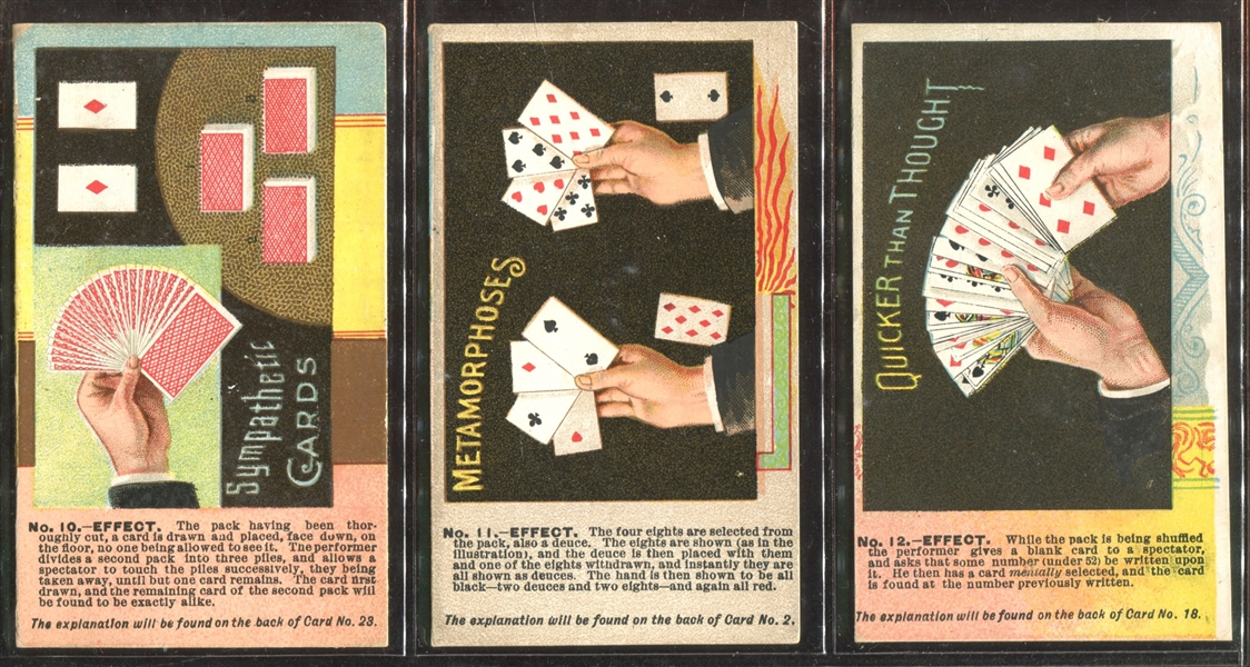 N138 Duke Honest Long Cut Tricks With Cards Lot of (3) Different