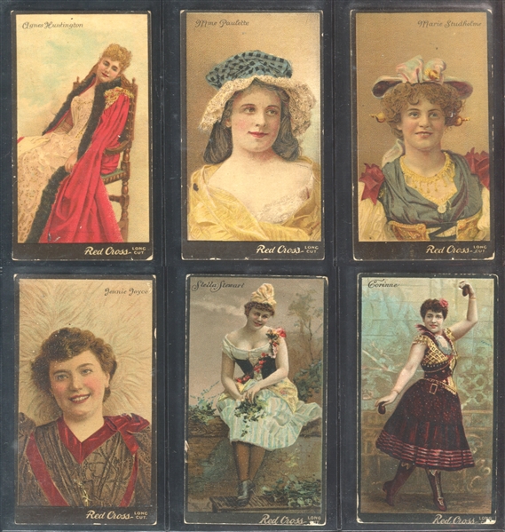 N264 Lorillard Actresses Red Cross Brand Lot of (6) Cards