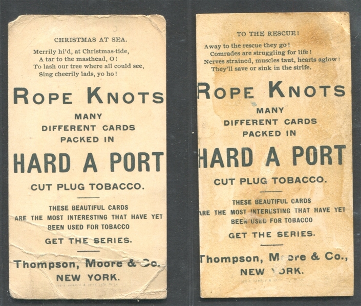 N459 Thompson Moore Rope Knots Lot of (2) Cards