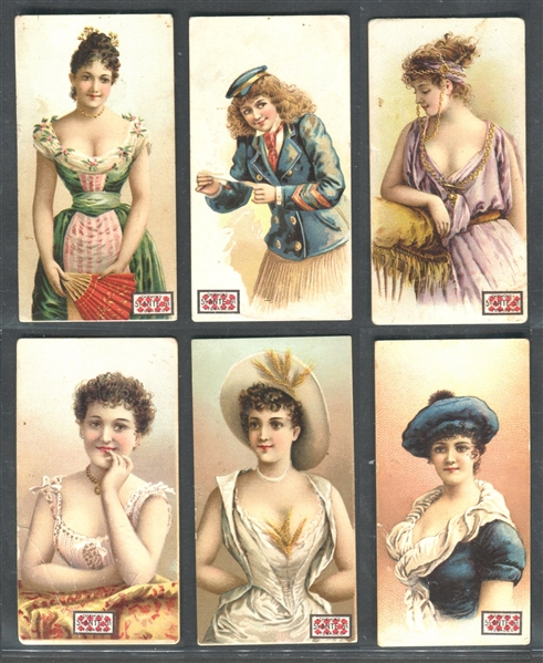 N257 Lorillard Beautiful Women Lot of (6) Different Cards