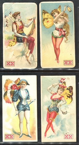 N256 Lorillard Ancient Mythology Burlesqued Lot of (4) Different Cards