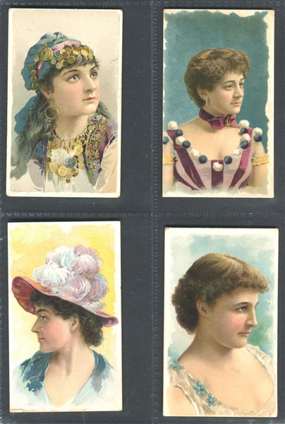 N129 Duke Honest Long Cut Stars of the Stage (1st series with 3rd series backs) Lot of (10) Cards