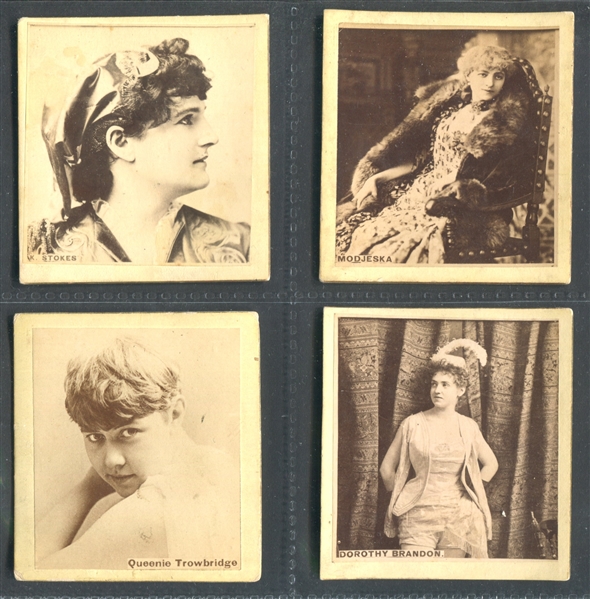 N246 Kinney Sporting Extra (Large Format) Actresses Lot of (4) Cards