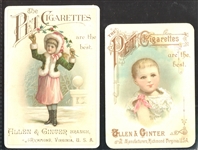 Vintage Allen & Ginter Pet Cigarettes Children Trade Card Lot of (4) 