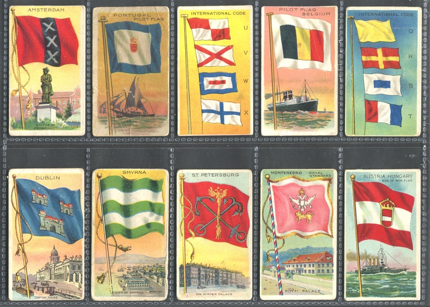 T59 Flags Mixed Back Lot of (39) Cards with (9) Jack Rose