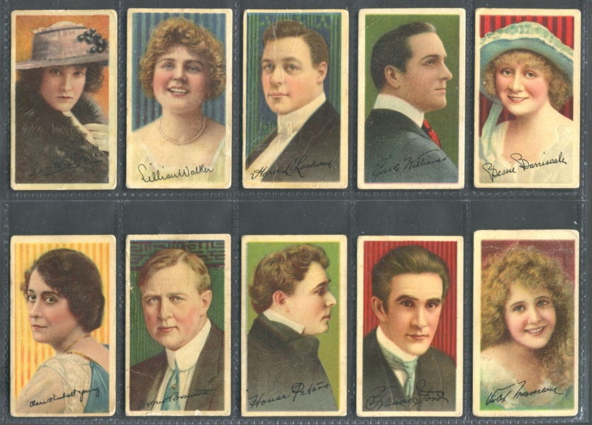 T82 Coupon Cigarettes Movie Stars Lot of (10) Cards