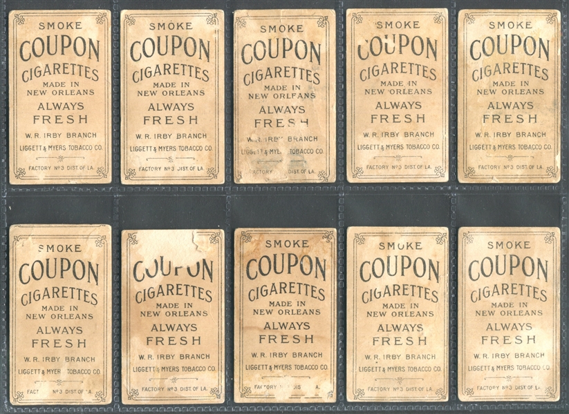 T82 Coupon Cigarettes Movie Stars Lot of (10) Cards