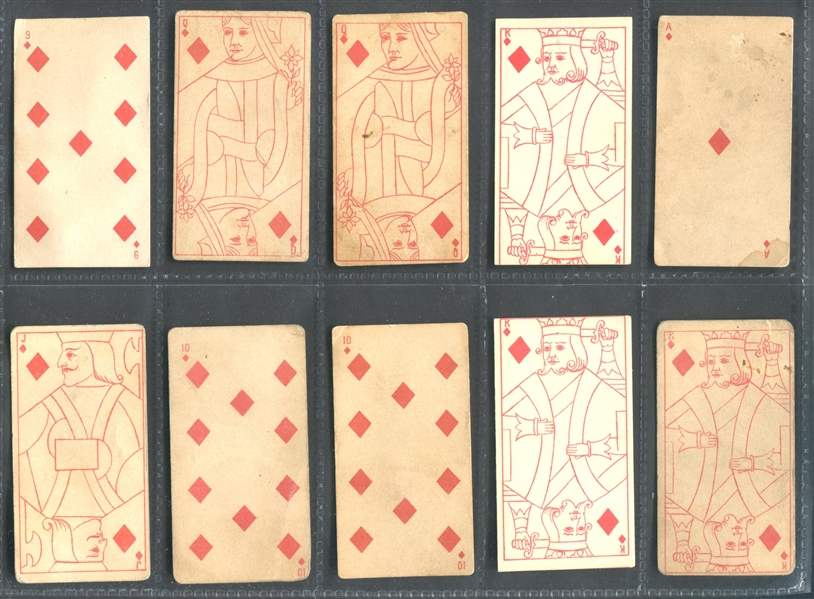 N233 Kinney Transparent Playing Cards Near Set of (39/50) Cards