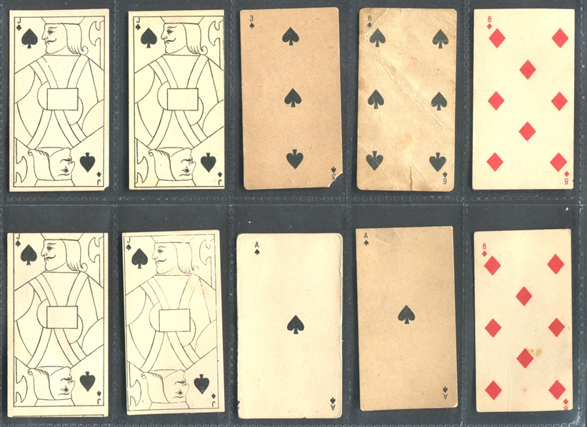 N233 Kinney Transparent Playing Cards Near Set of (39/50) Cards