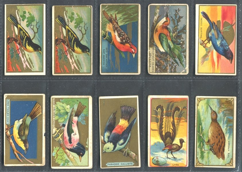 T42 Bird Series Lot of (14) Emblem-backed Cards