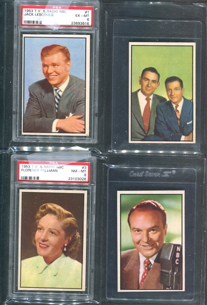 1953 Bowman TV & Radio Stars of NBC Complete Set of (96) Cards