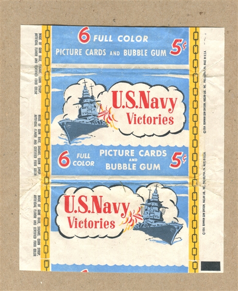 1954 Bowman Naval Victories Complete Set of (48) With Wrapper and Extras