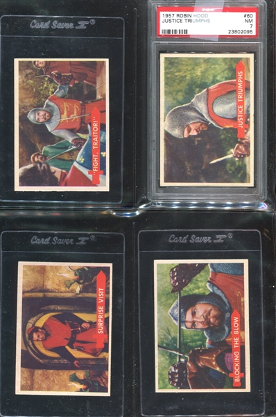 1957 Topps Robin Hood Complete Set of (60) Cards Plus Extrass