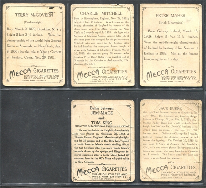 T220 Mecca Boxing Lot of (5) Cards