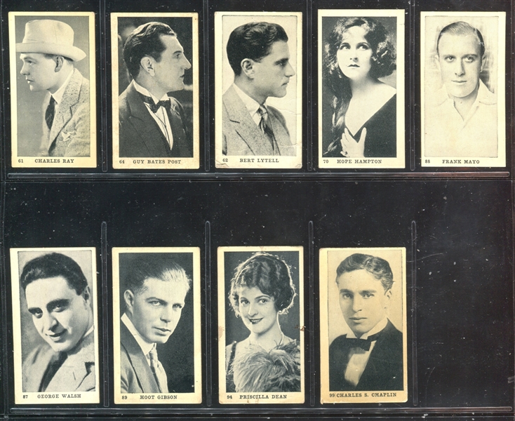 T85-2A Strollers Cigarettes Movie Stars (1-100) Lot of (24) Cards