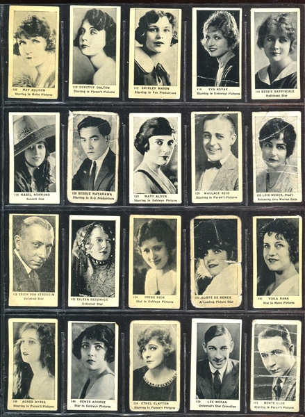 T85-2B Strollers Cigarettes Movie Stars (101-200) Lot of (33) Cards