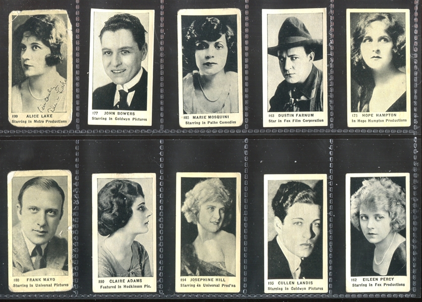 T85-2B Strollers Cigarettes Movie Stars (101-200) Lot of (33) Cards