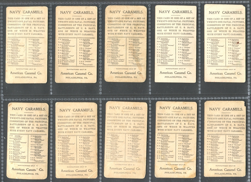 E3 American Caramel Battleships Lot of (10) Cards