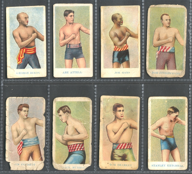 E75 American Caramel Prize Fighter Series Lot of (12) Cards