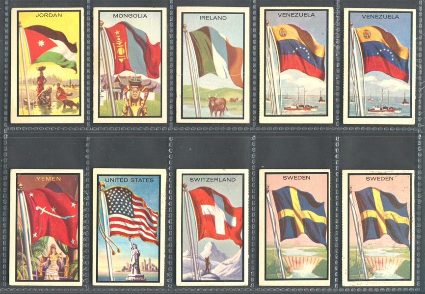 1963 Topps Flag Midgees Lot of (36) Cards