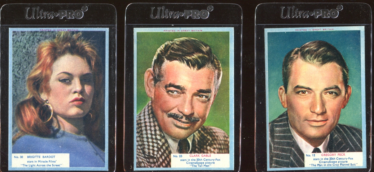 1955 A.&B.C. (UK) Film Stars Complete High Grade Set of (48) Cards