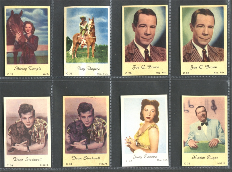 1950's Dutch Movie Star Cards C Series Lot of (14) Cards