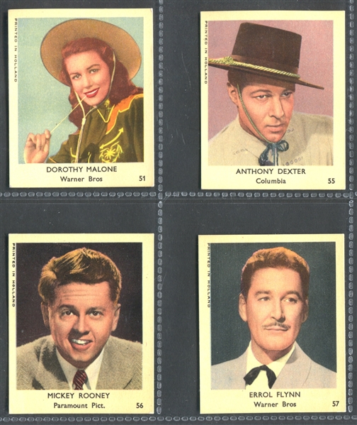 1950's Dutch Hilco Soap Movie Stars Lot of (7) Cards