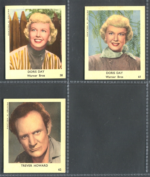 1950's Dutch Hilco Soap Movie Stars Lot of (7) Cards