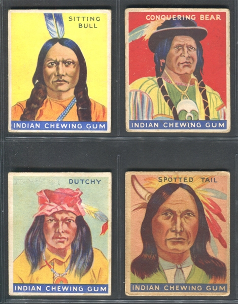 R73 Goudey Gum Indian Gum Complete Set of (216) Cards with (10) Key Variations