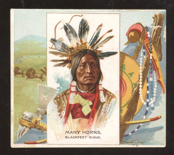 N36 Allen & Ginter American Indians (Large Format) Many Horns