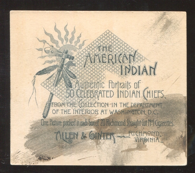 N36 Allen & Ginter American Indians (Large Format) True Eagle