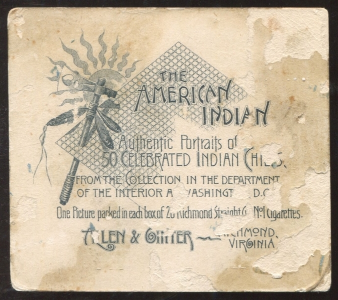 N36 Allen & Ginter American Indians (Large Format) Spotted Tail